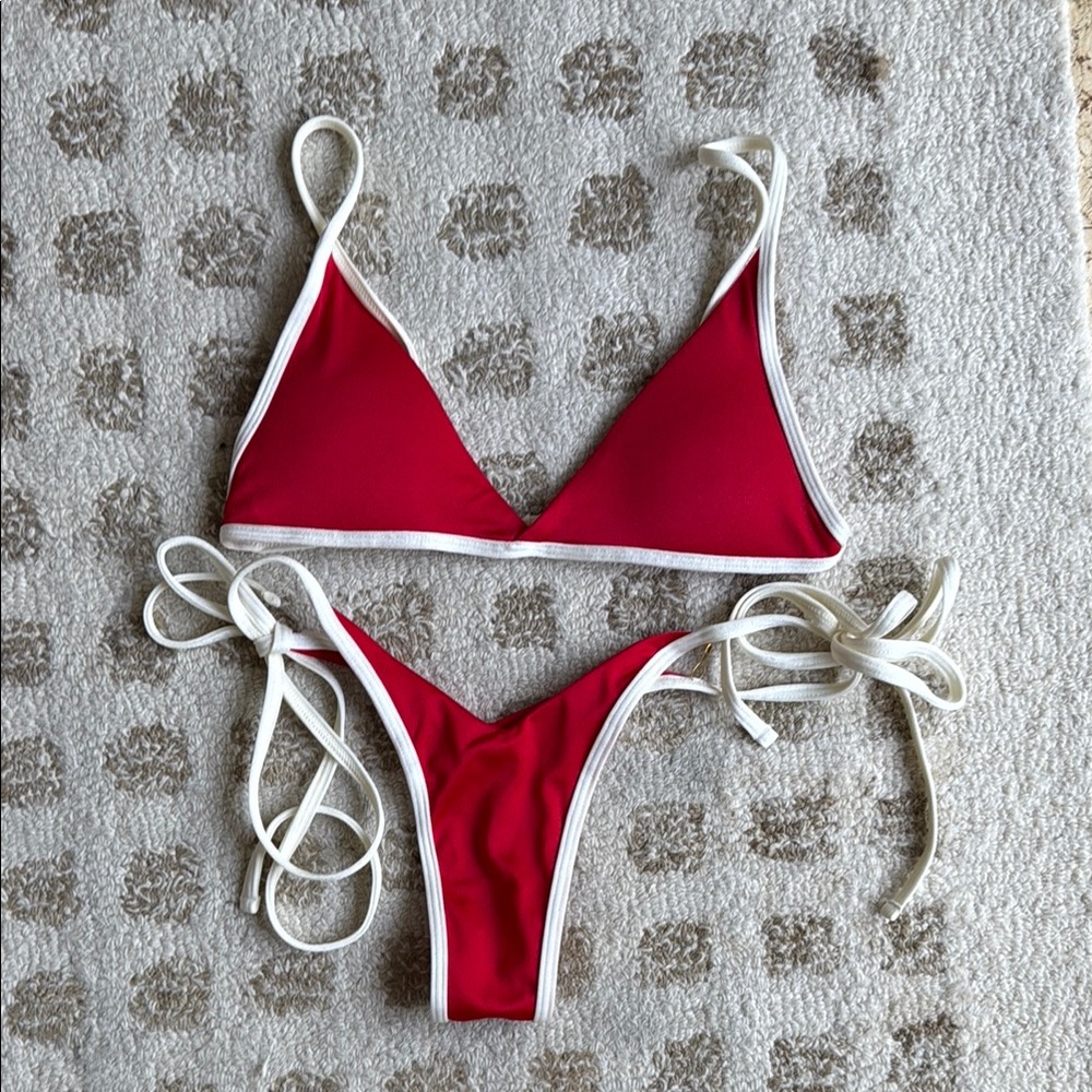 ONE ONE Red & White Retro Bikini NWOT